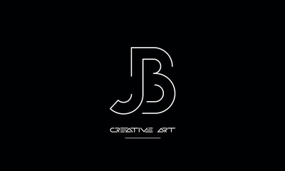 BJ, JB, B, J abstract letters logo monogram © Nadia