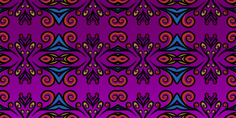  luxurious batik ethnic dayak traditional Java indonesia with beautiful flowers line art gradient design