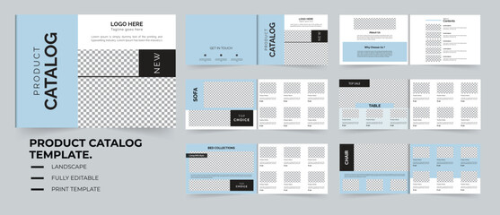 Landscape product catalog or furniture product catalog design