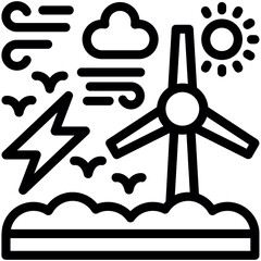 Wind energy Icon