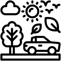Eco friendly transportation Icon