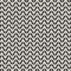 Monochrome Ikat Effect Textured Chevron Pattern