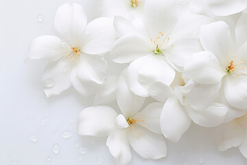 Graceful White Flowers in Dreamy Atmosphere