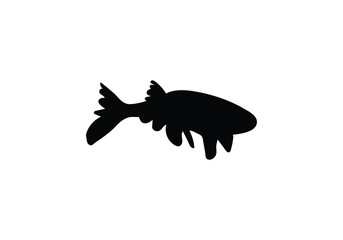 minimal style Arapaima icon illustration design