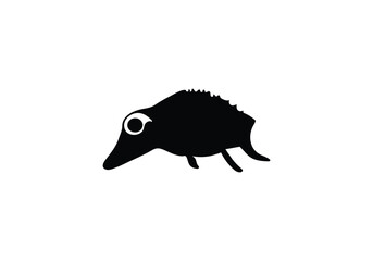 minimal style Arapaima icon illustration design
