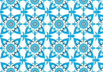 Vector seamless decorative geometric shapes pattern background	