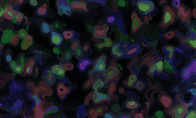 Dark vector multicolor background with lines and spots. Abstract illustration