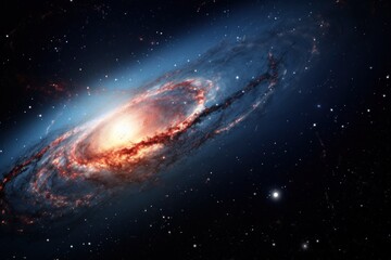 Fototapeta premium Andromeda galaxy visible through a powerful space telescope.