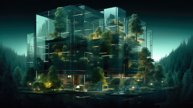 Cityscape Meets Natural Harmony: Transparent Architecture