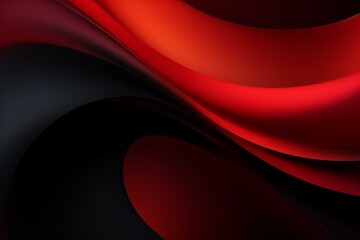 Abstract black and red background with smooth gradient color, suitable for design layouts, web templates, and reports. Generative AI