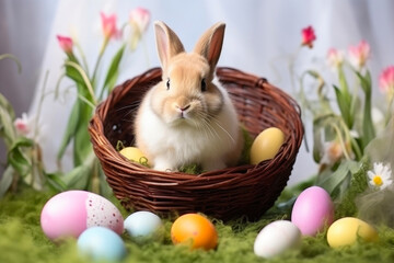 Rabbit and Basket: Easter Delight