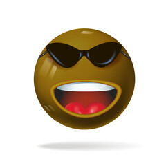 A composition of cute icons. Funny smiling faces.
Self-expression and emotions in various situations.
3d vector illustration.