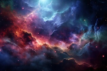 Nebula cloud formation giving birth to new stars and planets.