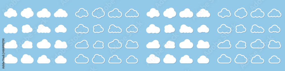 Wall mural Cloud. Cloud vector. Clouds vector icons