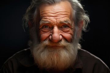 Serene Wisdom: An Old Man's Radiant Smile