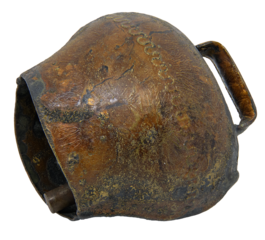 vintage metal cowbell on atransparent background
