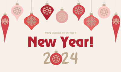 Winter banner. Merry Christmas and Happy New Year. Christmas concept. New Year's elements. Red