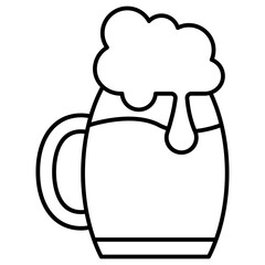 mug of beer with foam