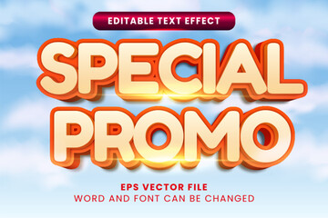 Special promo 3d editable text effect. Business text style