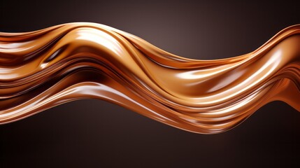Dynamic energy flow, abstract art of undulating wave stylized as liquid metal, commercial image