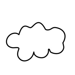 cloud cartoon line art vector
