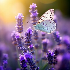 butterfly on flower generated by AI