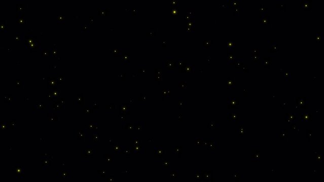 Alpha channel video of tiny particles slowly moving through space like stars or fireflies