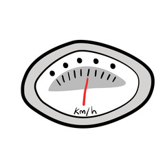 speedometer cartoon vector 