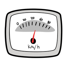 speedometer cartoon vector 