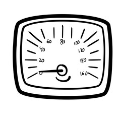 speedometer lines cartoon vector 