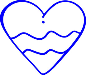 Heart shaped Aquarius zodiac