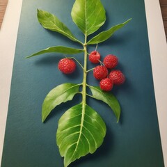 there is a picture of a plant with berries on it