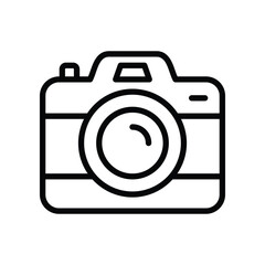 Camera icon isolate white background vector stock illustration