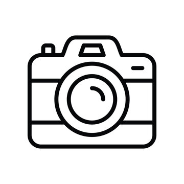 Camera icon isolate white background vector stock illustration