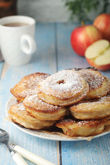 German traditional dessert dish Apfelkuehle	