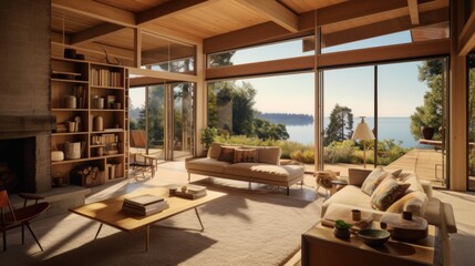Fototapeta premium Sea Ranch Residence / Turnbull Griffin Haesloop, cute and traditional design.