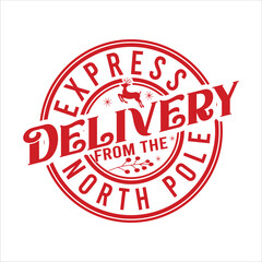 EXPRESS DELIVERY FROM THE NORTH POLE
 - obrazy, fototapety, plakaty