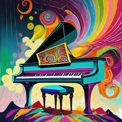 psychedelic piano