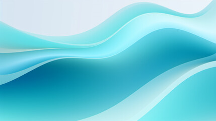 A gradient bold and vivid blue color to light mint green background with many digital wavy white lines. 