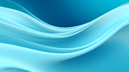 Naklejka premium A gradient bold and vivid blue color to light mint green background with many digital wavy white lines. 