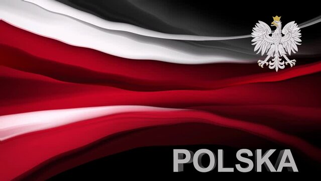 Polska biało czerwone flaga 