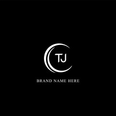 TJ logo. T J design. White TJ letter. TJ, T J letter logo design. Initial letter TJ linked circle uppercase monogram logo. T J letter logo vector design. 