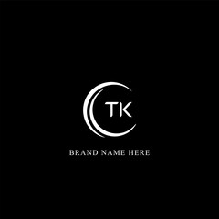 TK logo. T K design. White TK letter. TK, T K letter logo design. Initial letter TK linked circle uppercase monogram logo. T K letter logo vector design. 