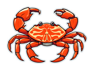 Doodle Chesapeake Bay crab, cartoon sticker, sketch, vector, Illustration, minimalistic
