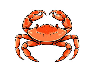 Doodle Chesapeake Bay crab, cartoon sticker, sketch, vector, Illustration, minimalistic