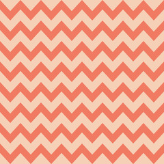Coral waves zig zag seamless background texture. Popular zigzag chevron pattern on white background
