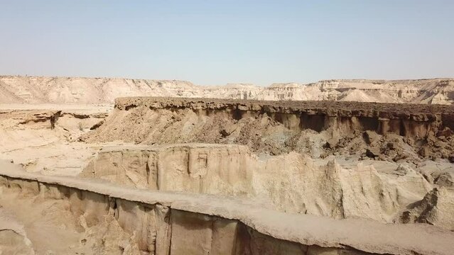 Beautiful nature. Desert. Beautiful desert landscape. Ecological environment. Drought. Problems with water. Global warming. The Lut Desert. Iran. Aerial view.