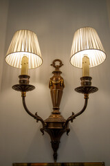 antique lamp on the wall