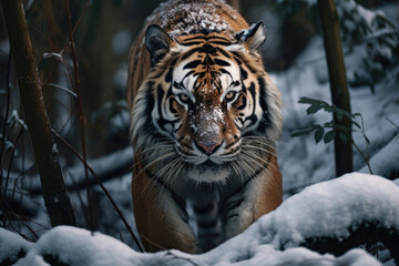 Fototapeta na wymiar Ussuri tiger in the wild