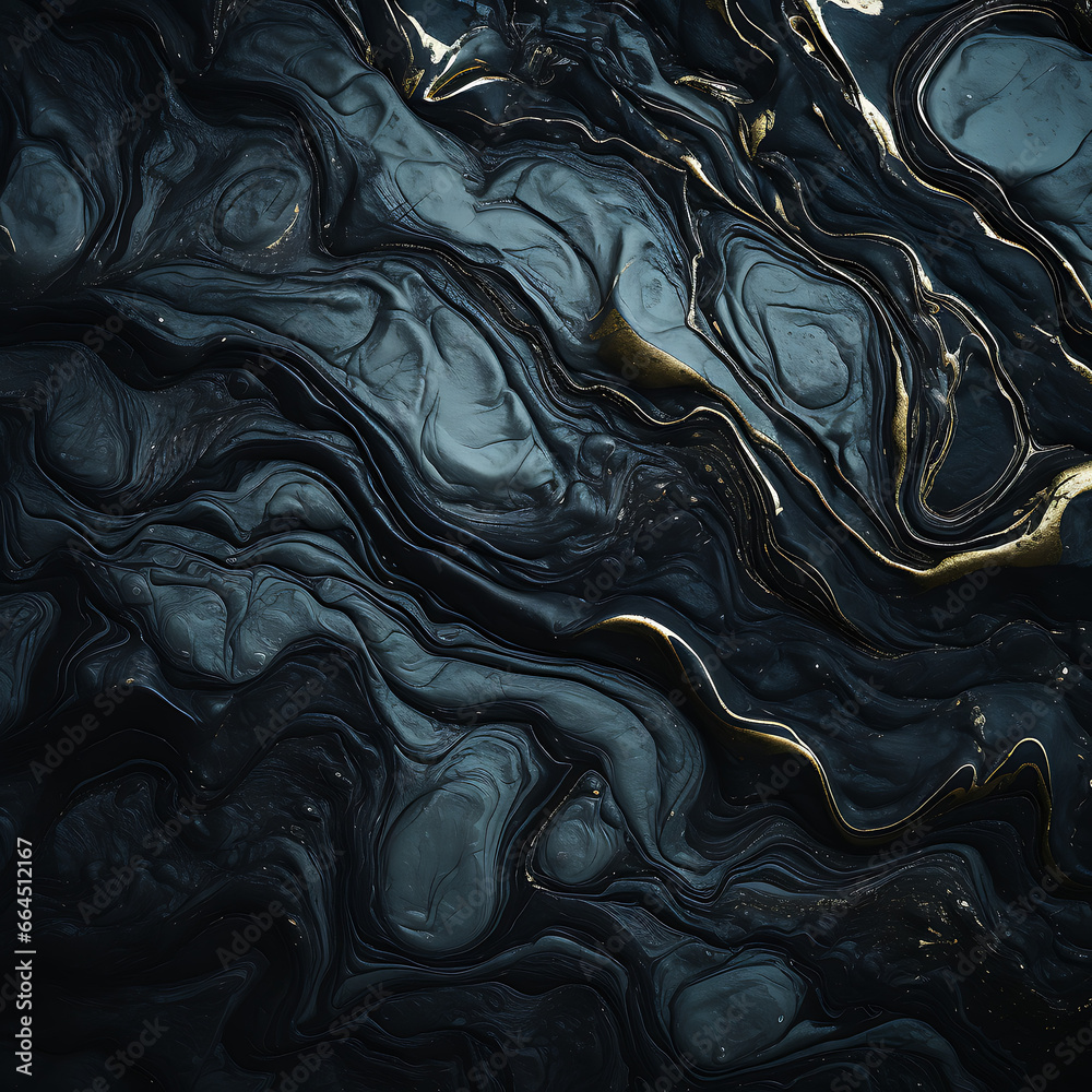 Poster marbled texture in rustic style on black background. modern marbled texture design.